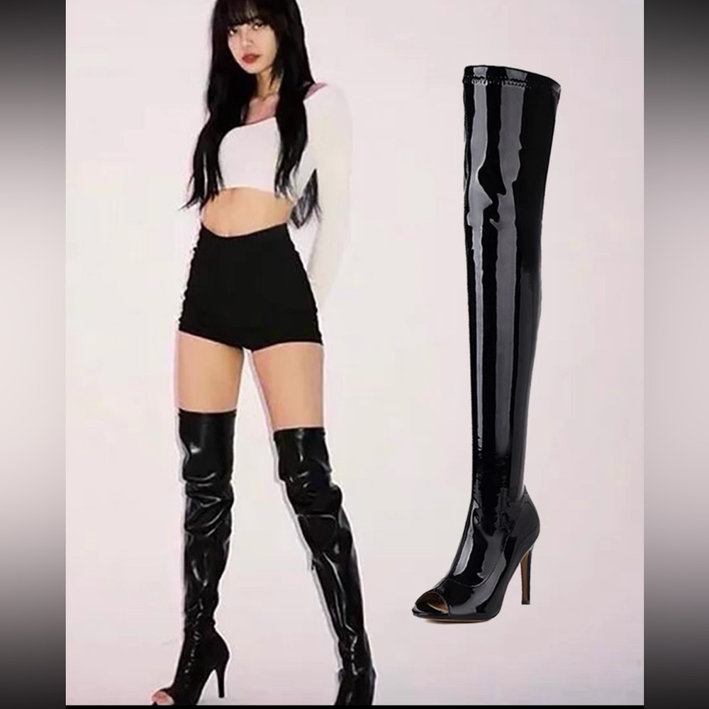 Black Over-the-Knee Women's Boots